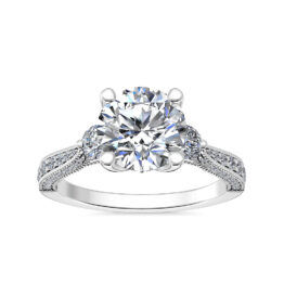 Milgrain Engagement Ring